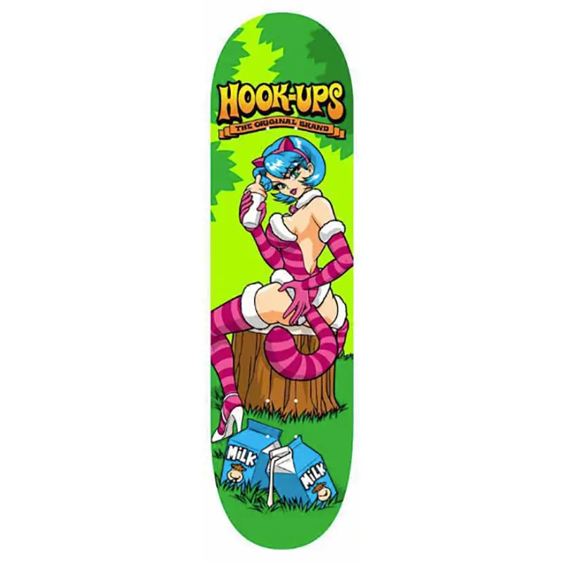 Hook-Ups 8.25" X 32.25" Cheshire Cat In Wonderland Skateboards Deck 1