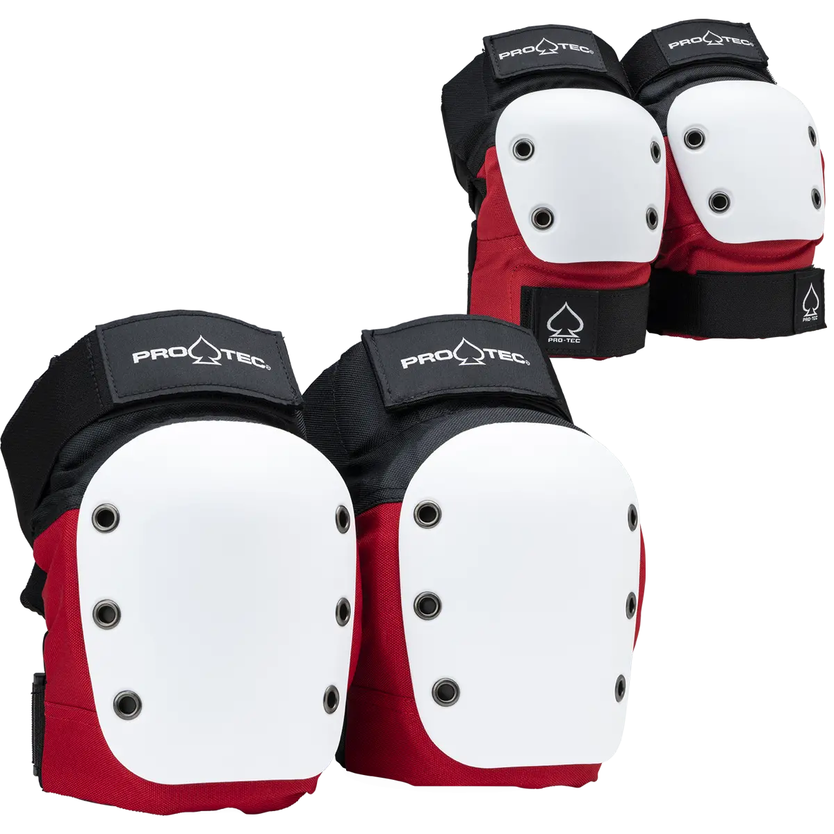 Protec - Knee&Elbow Pads Set (Red&Black | Butterfly Straps) 1