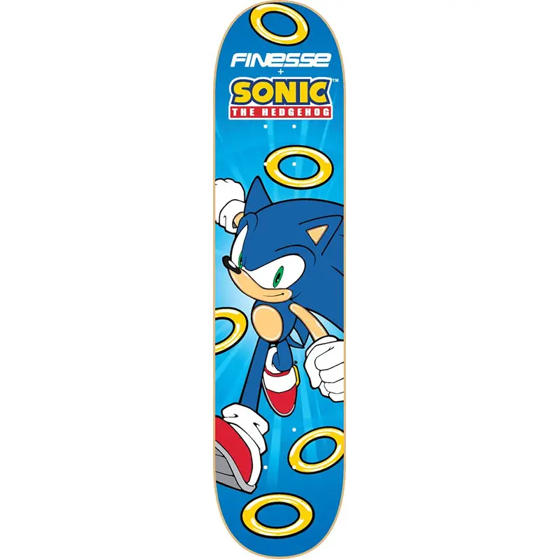 Finesse 8.0" X 31.75" Sega Sonic Run Skateboard Deck 1