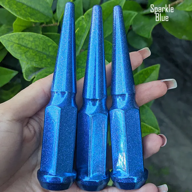 24 Pc 12X1.5 Spike Lug Nuts 4.5" Tall - Powder Coated - Various Colors 75