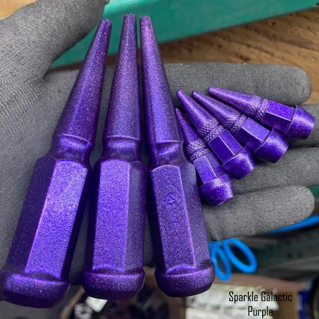 24 Pc 12X1.5 Spike Lug Nuts 4.5" Tall - Powder Coated - Various Colors 76