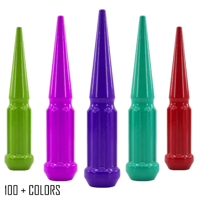 1 Pc 12X1.25 7-Spline Spike Lug Nuts 4.5" Tall - Powder Coated 1