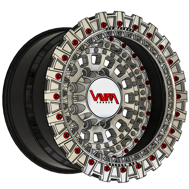 Vnm Forged V-7 Beadlock Wheels Custom For 8X6.5 8X170 8X180 Vehicles 1