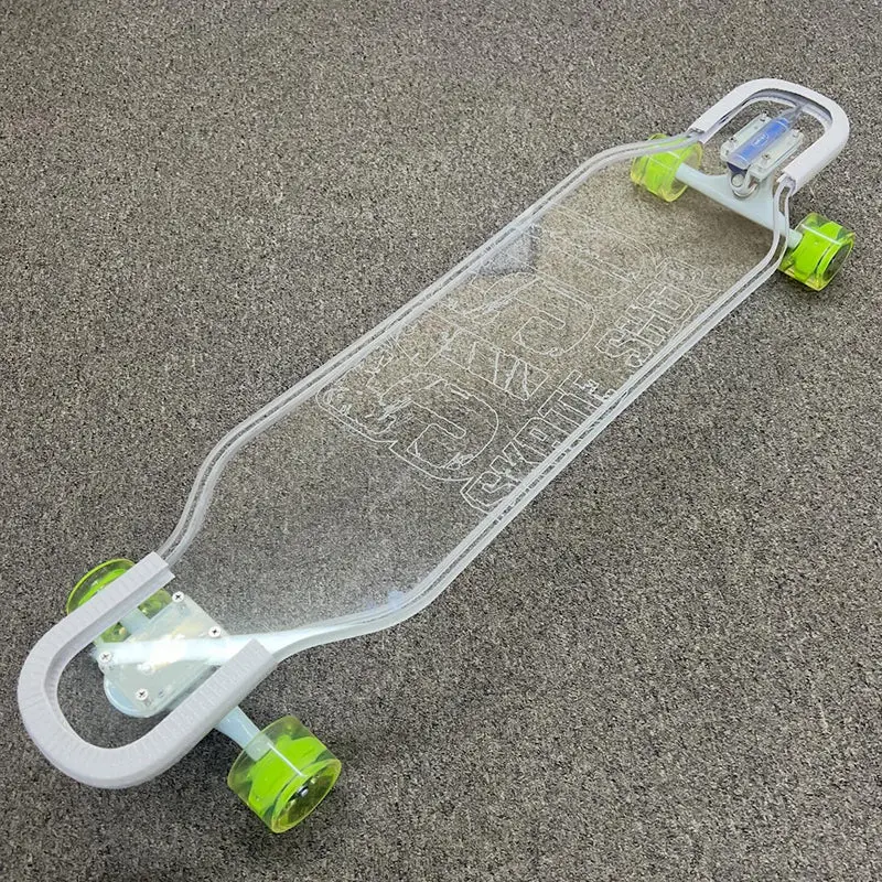 Ghost Boards X 5150 Skate Shop 39" Led Custom Complete Longboard Topograph White Trucks/Led Green Wheels #C2 1