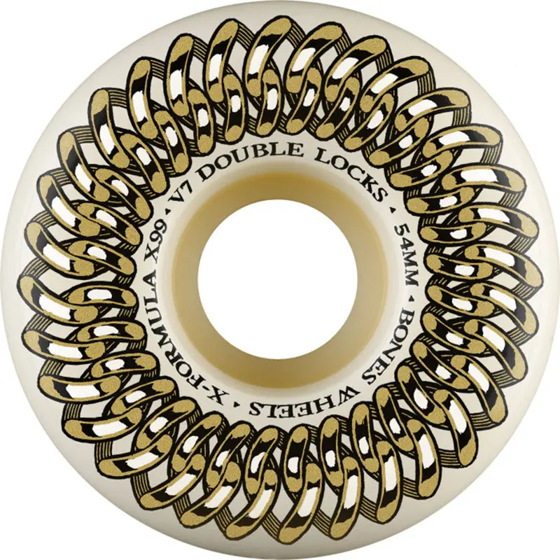 Bones Wheels X-Formula Double Lock V7 54Mm 99A White Skateboard Wheels 4Pk 1