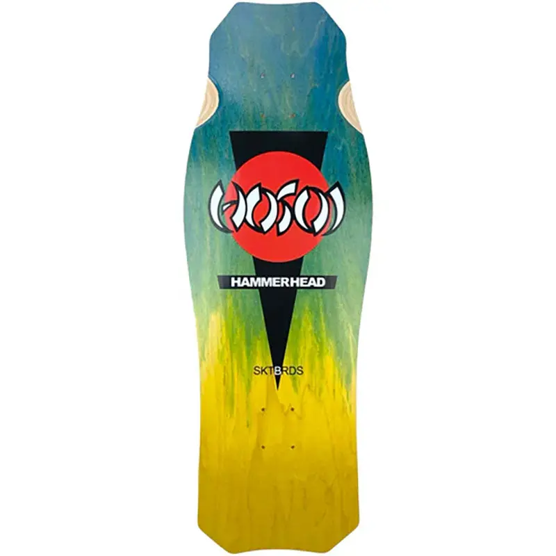 Hosoi O.G. Hammerhead Limited Two Tone Blue/Yellow Stain Deck– 10.5"X31" 1