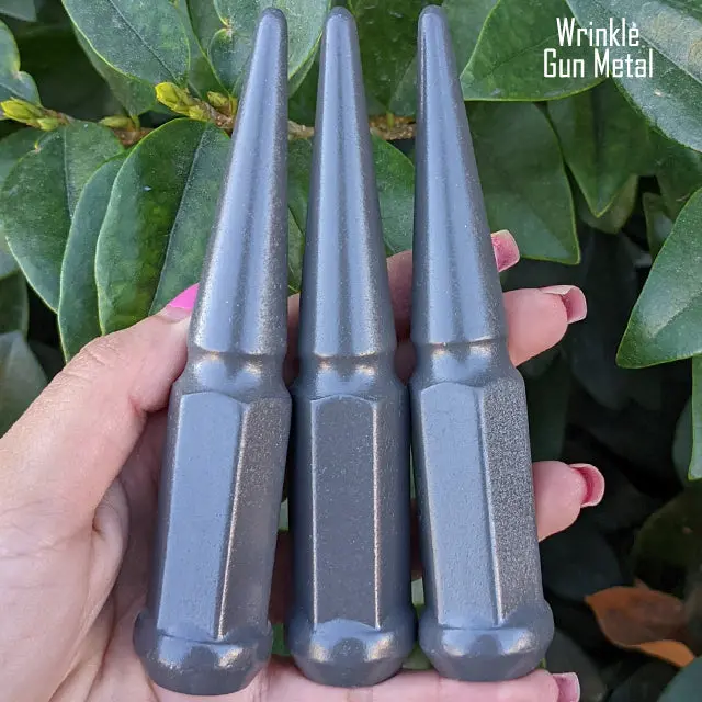 24 Pc 12X1.5 Spike Lug Nuts 4.5" Tall - Powder Coated - Various Colors 86