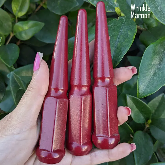 24 Pc 12X1.5 Spike Lug Nuts 4.5" Tall - Powder Coated - Various Colors 88