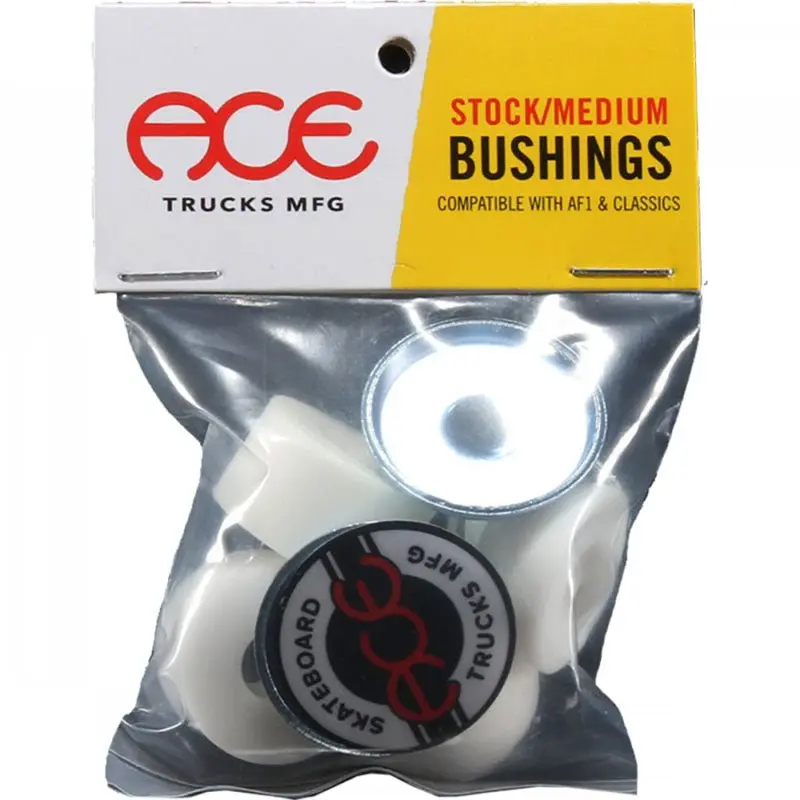Ace 91A 86A Standard Stock Medium White Bushing Skateboard Kit 2Pr 1
