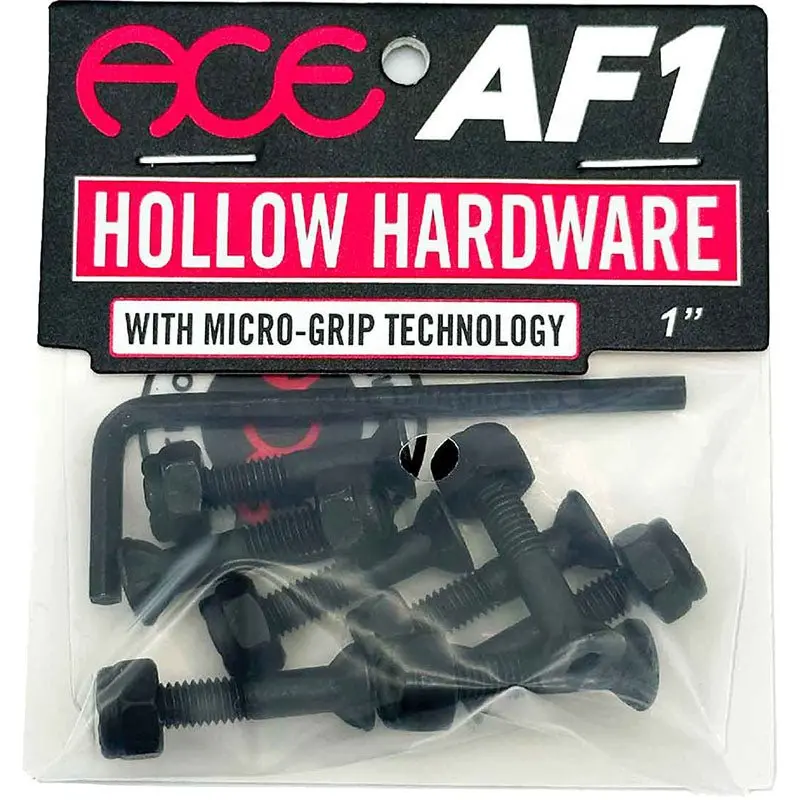 Ace Trucks 1" Allen Hollow Black Skateboard Hardware 1