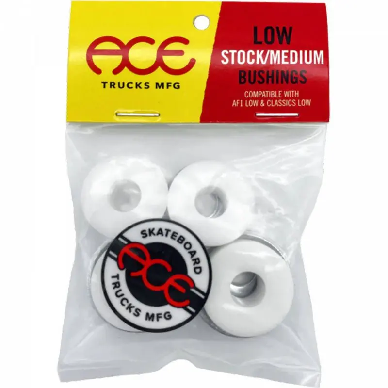 Ace Trucks 91A 86A Low Stock Medium White Skateboard Bushing Kit 2Pr 1
