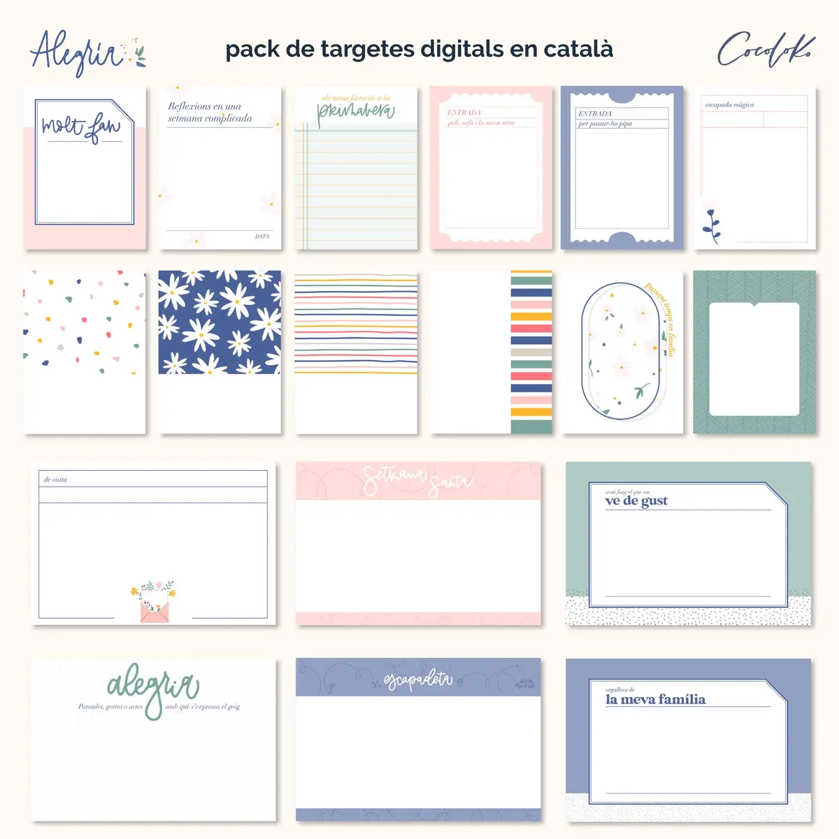 Pack De Targetes Digitals Alegria En Català 1