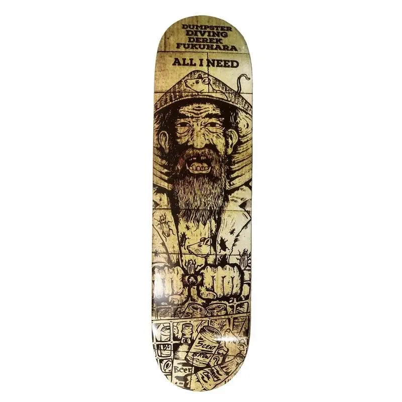 All-I-Need 8.1" Dumpster Diving Fukuhara Hobo Skateboard Deck 1