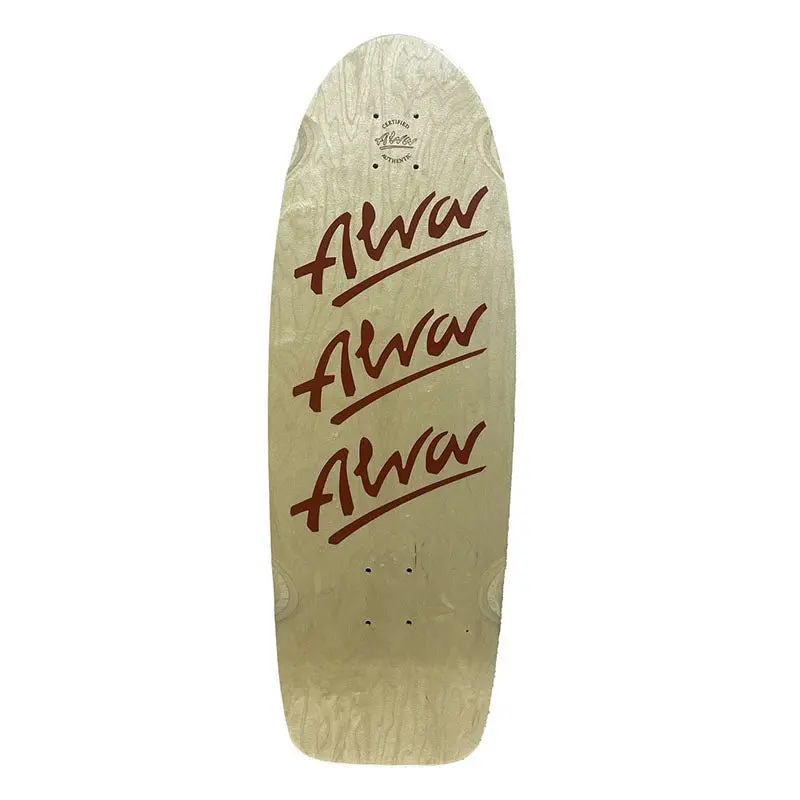 Alva 10" X 30" 1979 Tri- Logo Pig Reissue Red Skateboard Deck 1