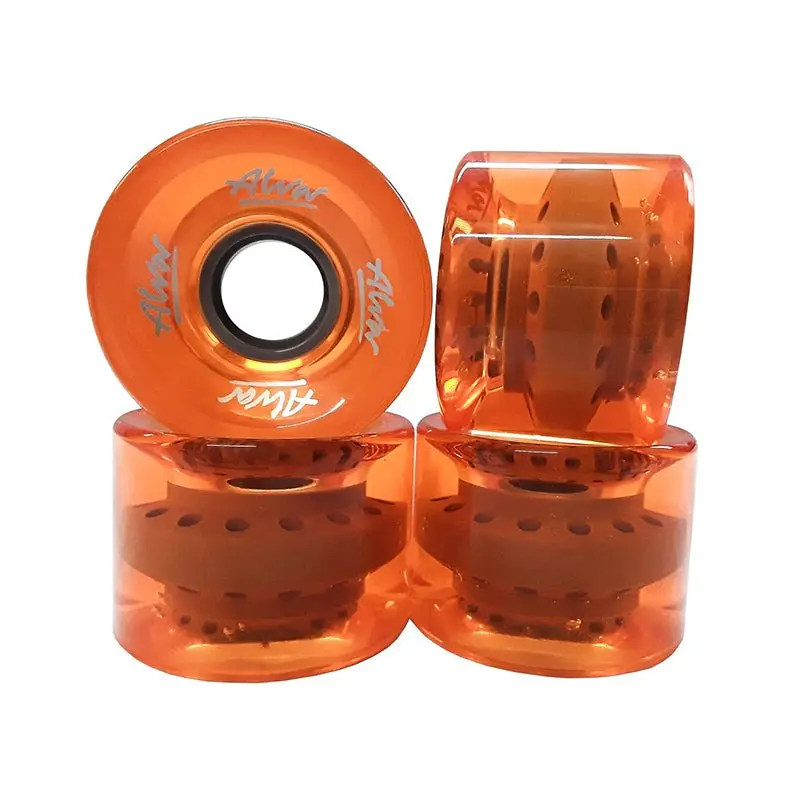 Alva 60Mm 83A Cruiser Clear Orange Skateboard Wheels 4Pk 1