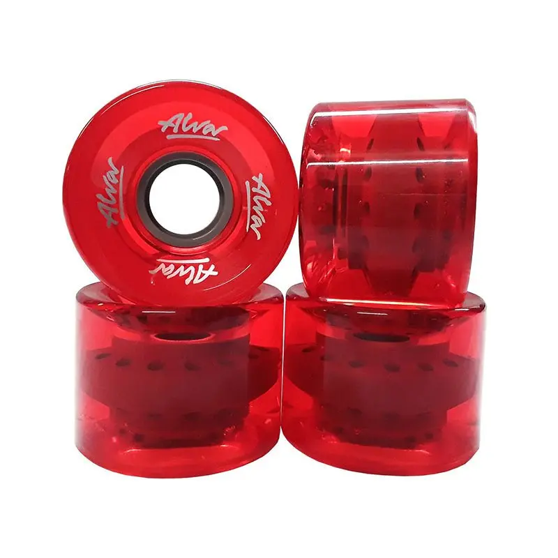 Alva 60Mm 78A Cruiser High-Performance Clear Red Urethane Skateboard Wheels 4Pk 1