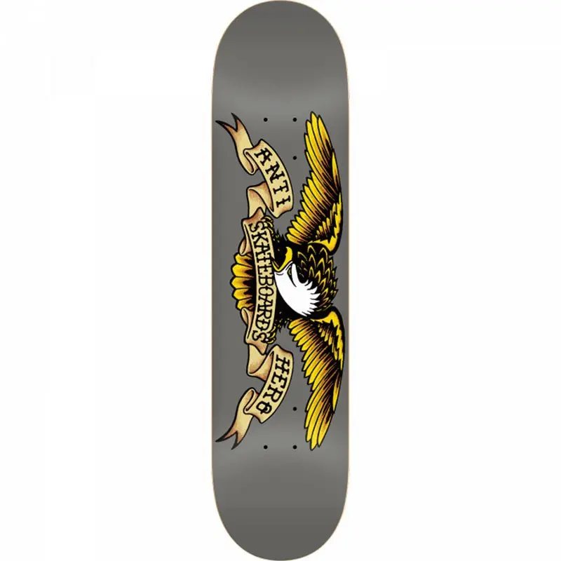 Anti-Hero 8.25 " X 32" Grey Classic Eagle Skateboard Deck 1