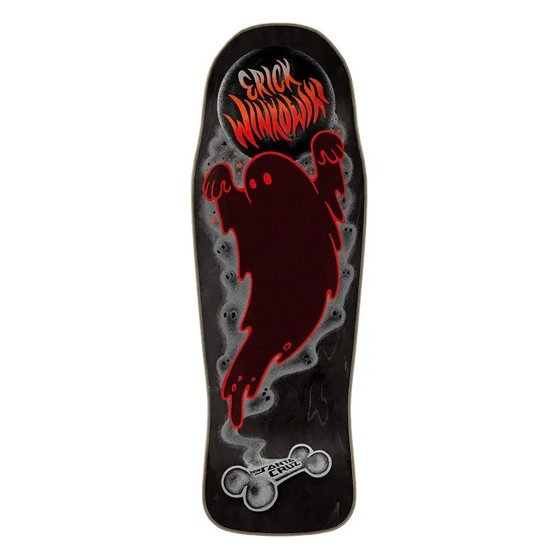 Santa Cruz 10.34" X  30.54" Winkowski Ghost Black Shaped Skateboard Deck 1