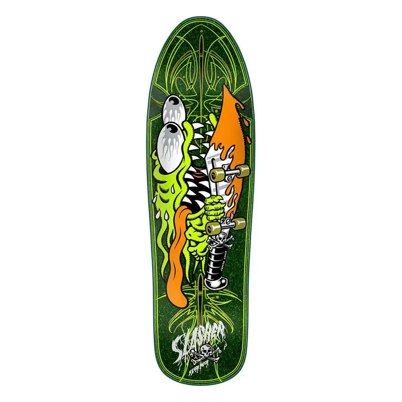 Santa Cruz 9.23" X 31.67" Meek Pinstripe Slasher Green Pro Skateboard Decks 1
