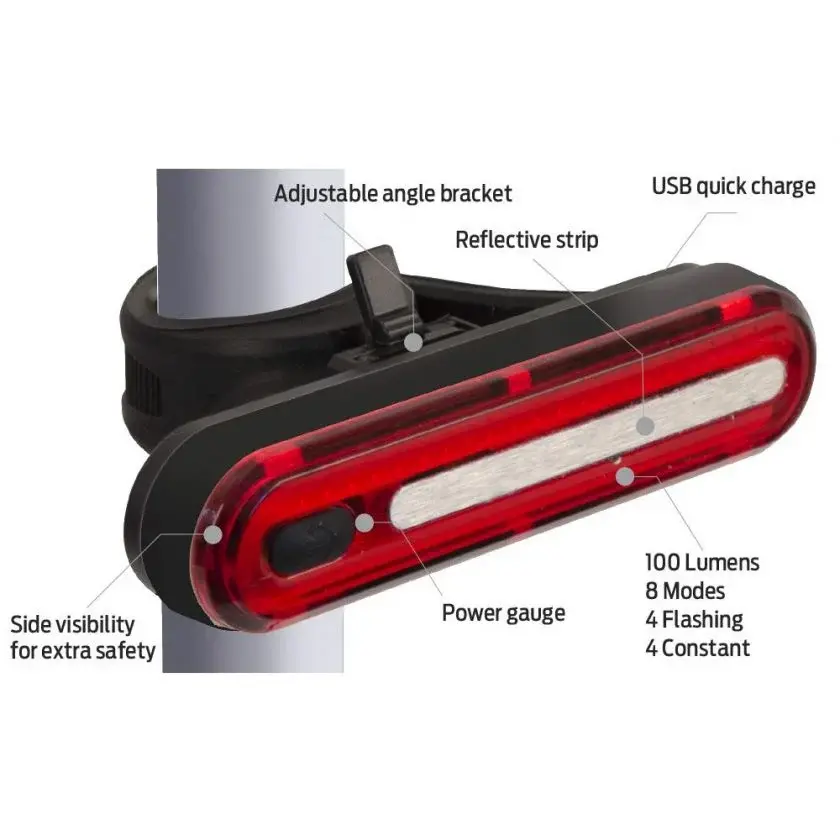 Azur Alien2 100 Lm Usb Rechargeable Rear Light 1