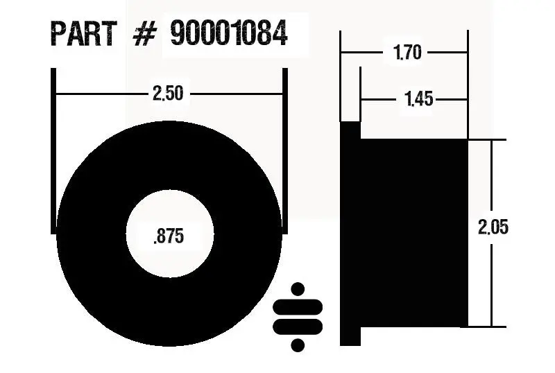 Ridetech 1.7-Inch Wide Polyurethane Bushing – 7/8-Inch Inner Diameter 1