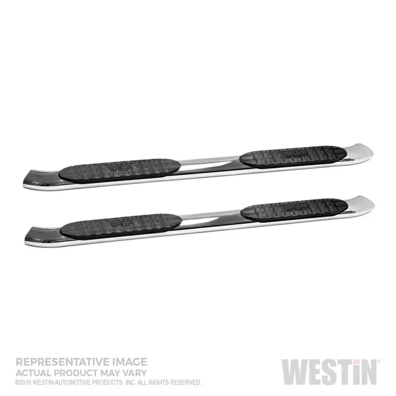 Westin Pro Traxx 5 Oval Nerf Step Bars For 2019 Chevrolet Silverado/Sierra 1500 Crew Cab – Stainless Steel 1