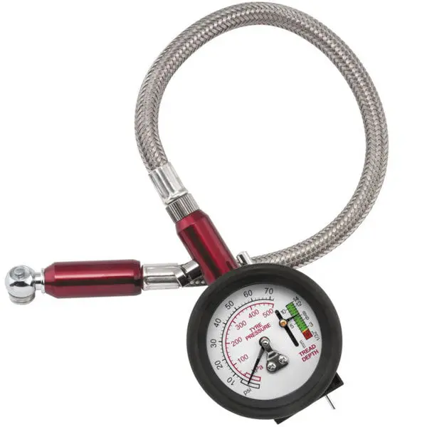 Bikemaster - 2-In-1 Tire Gauge 1