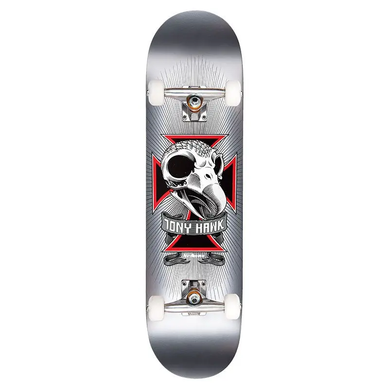 Birdhouse 7.75" Premium Quality Tony Hawk Skull 2 Chrome Complete Skateboard 1