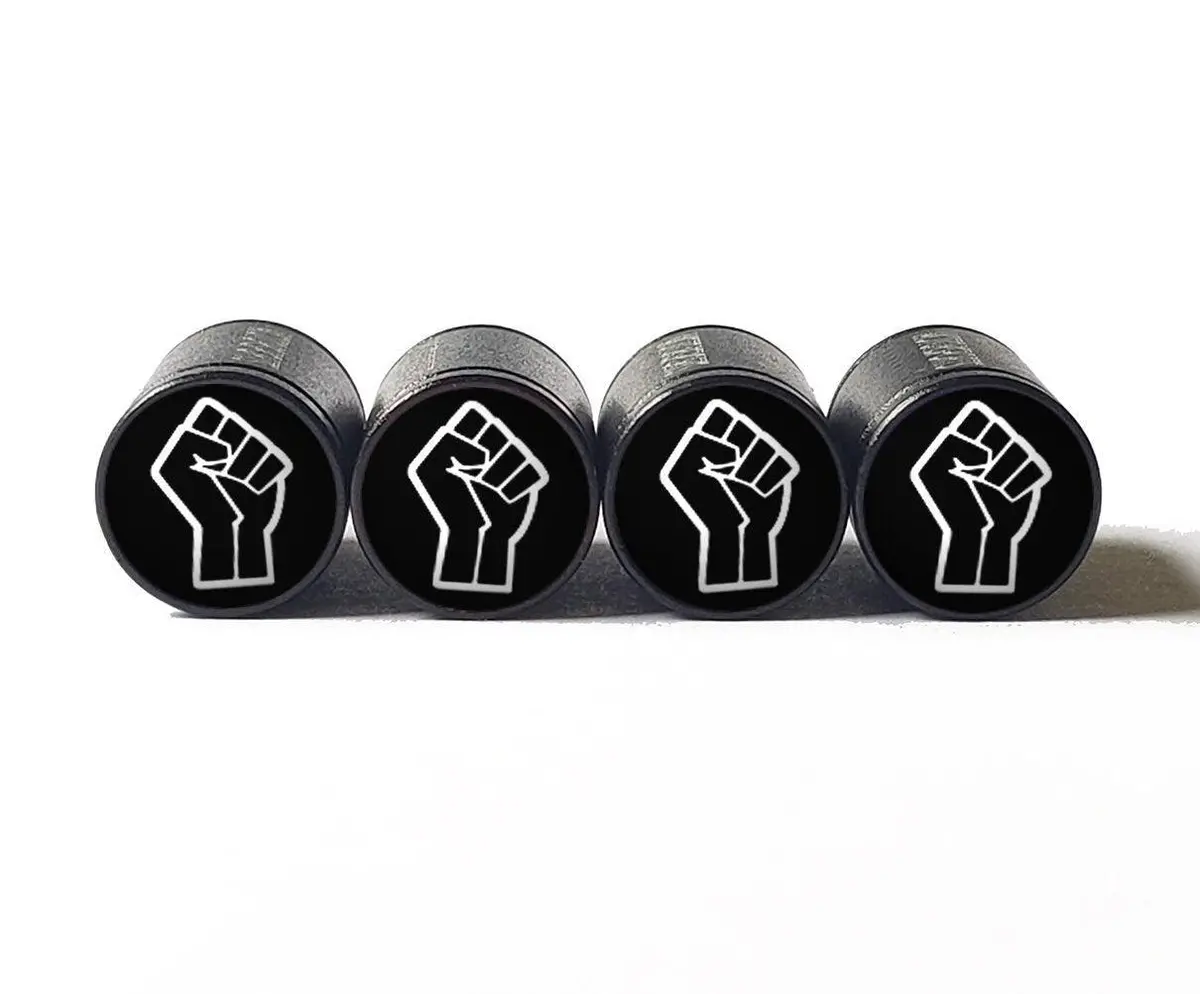 Black Lives Matter - Blm Fist - Tire Valve Caps - Aluminum - Set Of 4 1