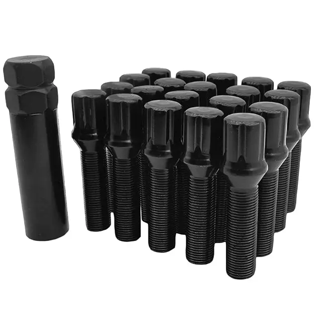 12X1.25 Conical Tuner Wheel Lug Bolts 28 Mm - 60 Mm Shank Length 1