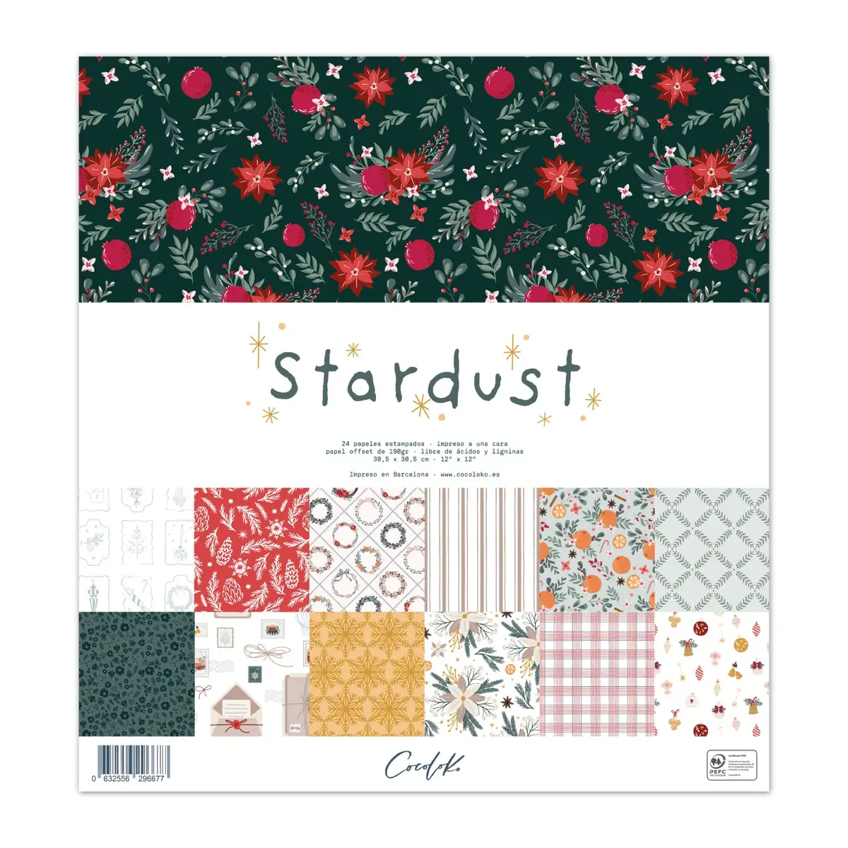 Bloc De 24 Papeles 12"X12" Stardust 1