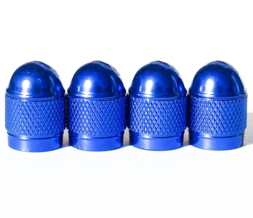 Blue Dome Aluminum Tire Valve Caps - Sets Of 4, 8, 12 Or 20 - Universal, Fits All Vehicles 1