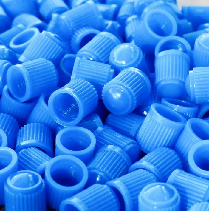 Blue Tire Valve Caps - Plastic - Sets Of 10, 25, 50 Or 100 - Universal, Fits All Vehicles 1