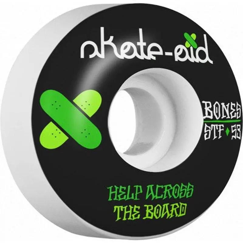 Bones 53Mm 103A Stf Collabo Skate Aid V1 Standard Skateboard Wheels 4Pk 1