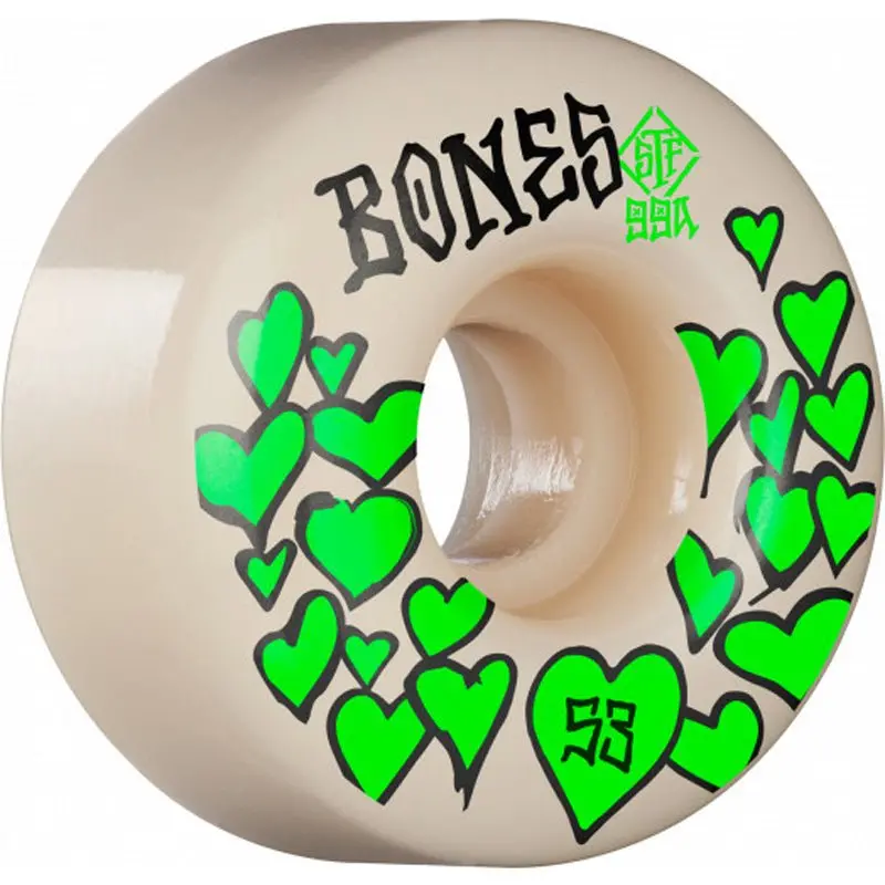 Bones 53Mm 99A Stf Love V4 Wide Skateboard Wheels 4Pk 1