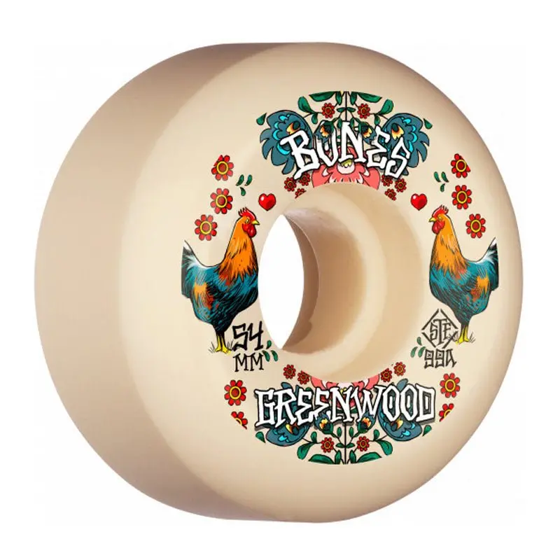 Bones 54Mm  99A Greenwood Découpe V5 Sidecut Skateboard Wheels 4Pk 1