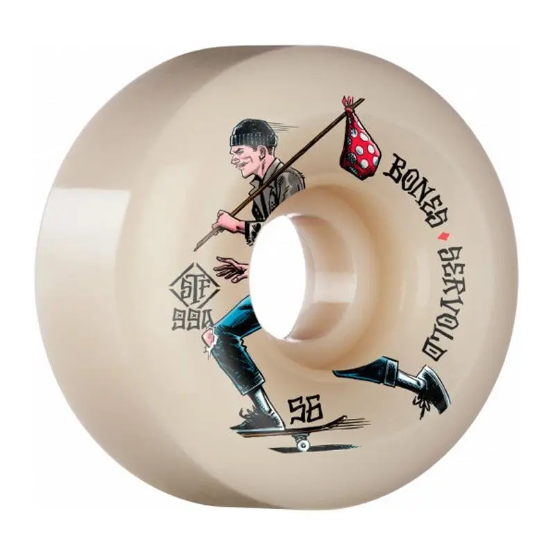 Bones 56Mm 99A Pro Stf Servold Gone Skating V6 Wide-Cut Skateboard Wheels 4Pk 1