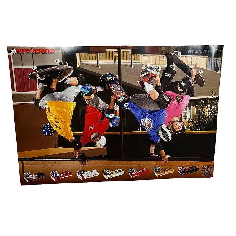 Bones Bearings 36" X 24" Mike, Steve, Lance And Tony Poster 1