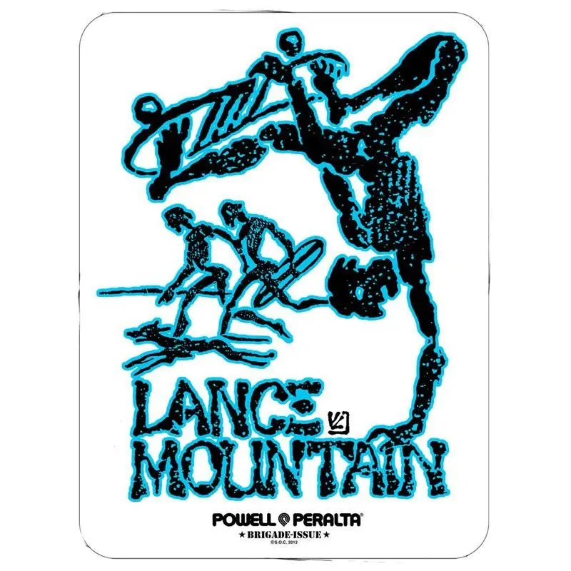 Bones Brigade® Mountain Future Primitive Blue Sticker 4.5" X 3.5" 1