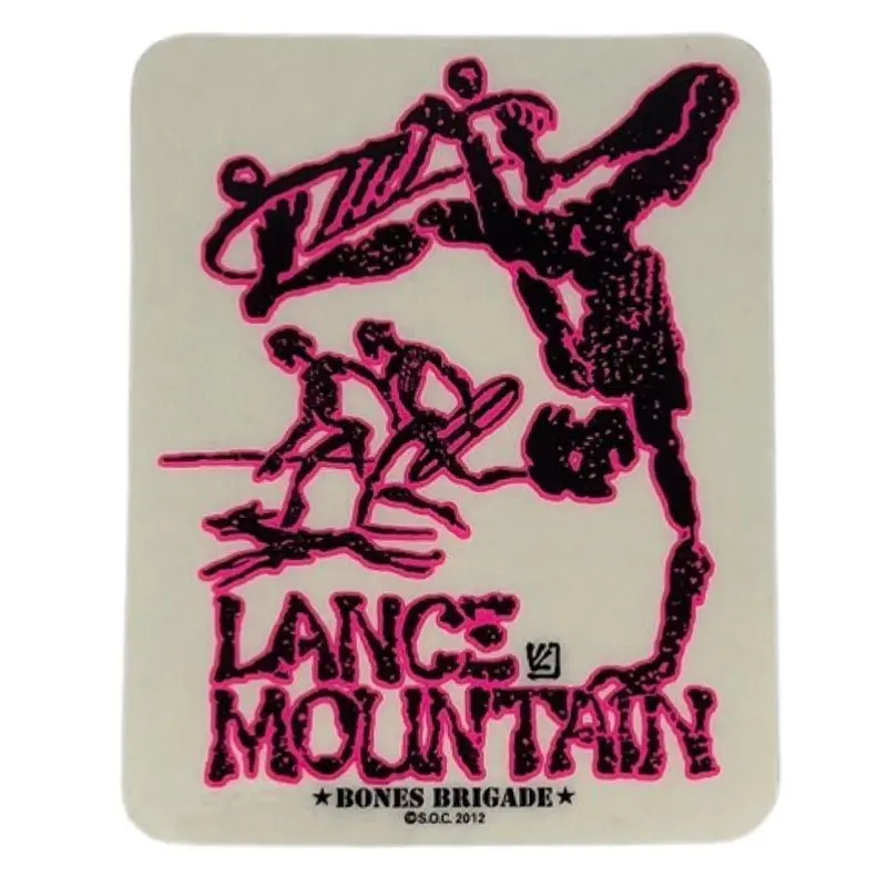 Bones Brigade® Mountain Future Primitive Pink Sticker 4.5" X 3.5" 1