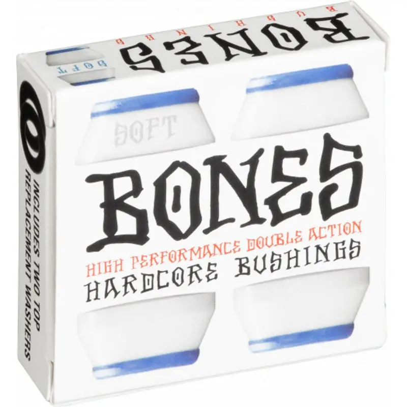 Bones (Soft) Blue/White Skateboard Truck Bushing Set Of 2 1