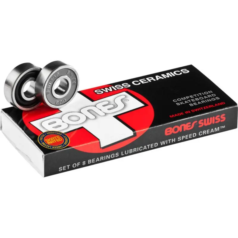 Bones® Swiss Ceramic Skateboard Bearings (8 Pack) 1