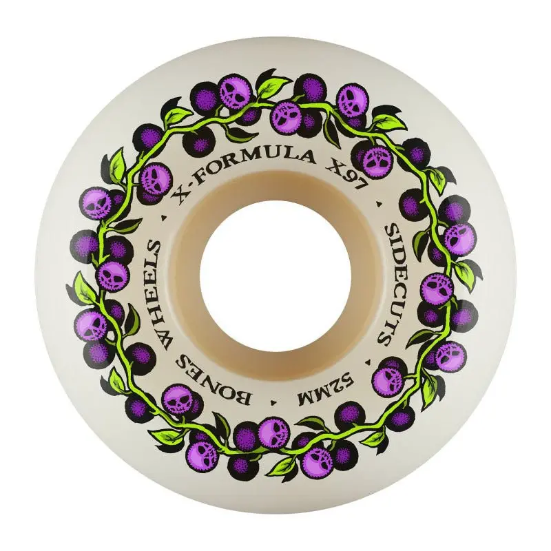 Bones Wheels X-Formula 52Mm 97A Skull Berries V5 X-Formula Skateboard Wheels 4Pk 1
