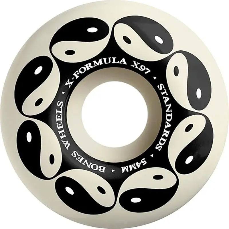 Bones Wheels X-Formula Yin Yang Skateboard Wheels 54Mm, 97A, V1 Standard 1