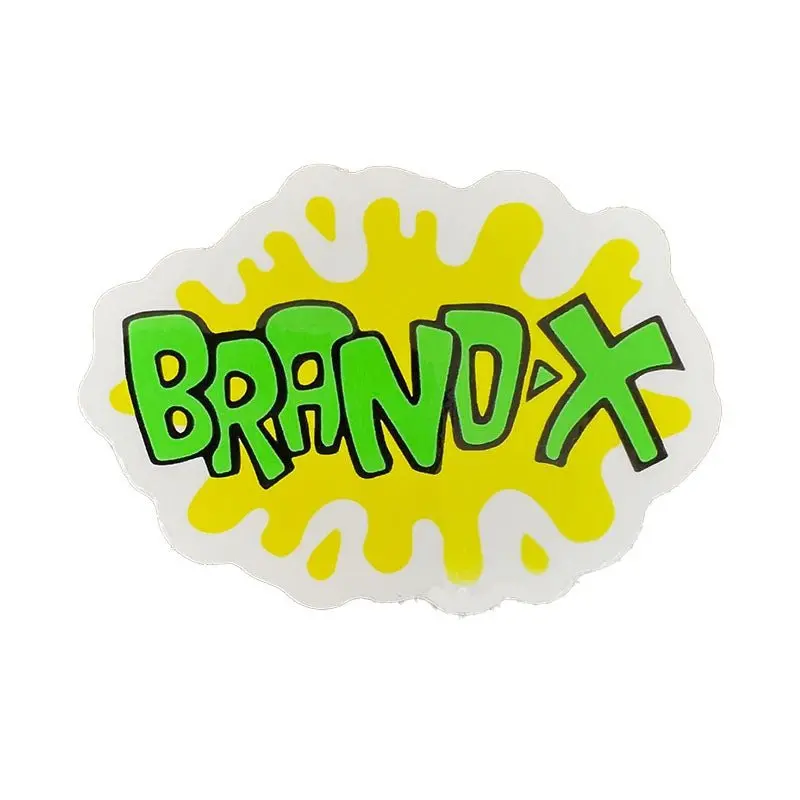 Brand-X-Toxic 3" X 2" Green/Yellow/White Sticker 1