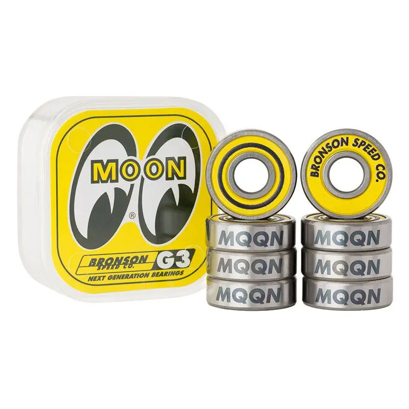 Bronson Speed Co. Mooneyes G3 Skateboard Bearings (8 Pack) 1