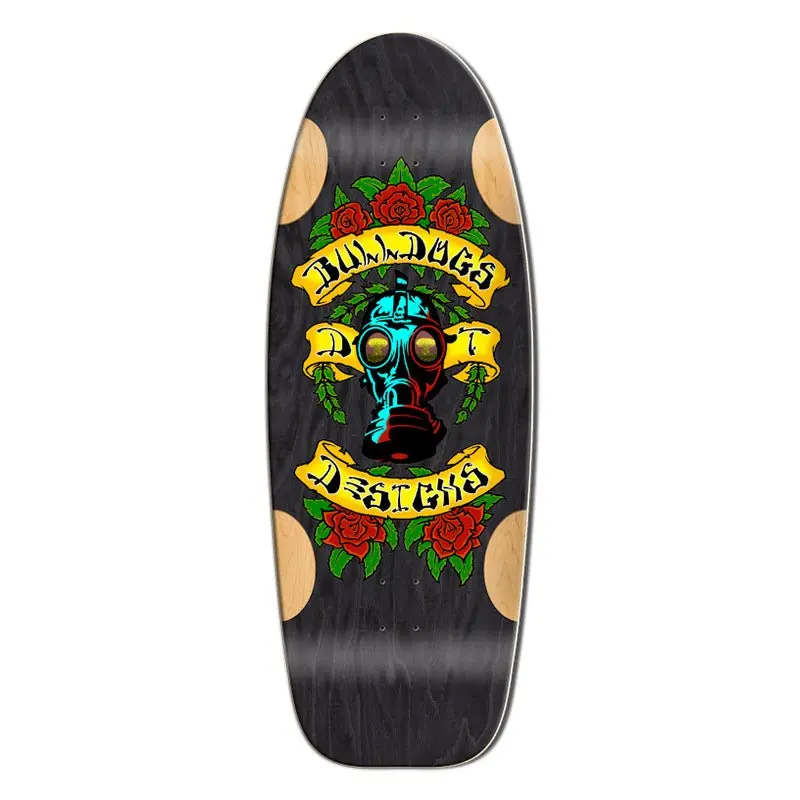 Bull Dog Designs Car Paint Black Stain 33"X 11.875"X Wb 18.5" Skateboard Deck 1