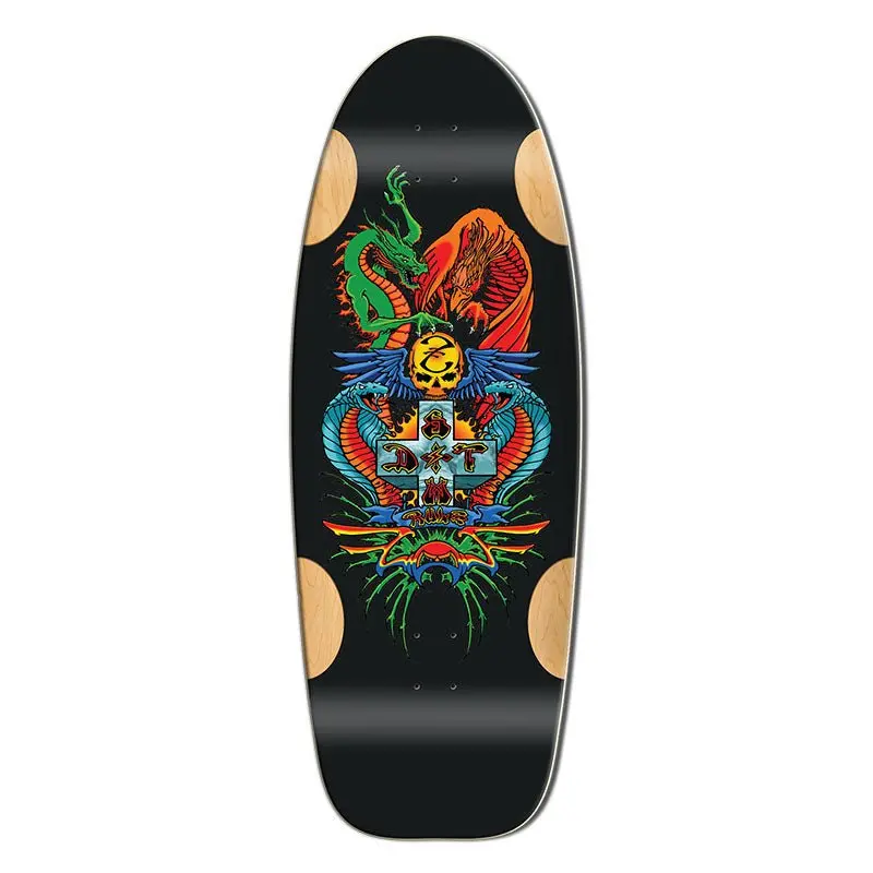 Bull Dog Designs Dragon Black Formica 33"X 11.875"X Wb 18.5" Skateboard Deck 1