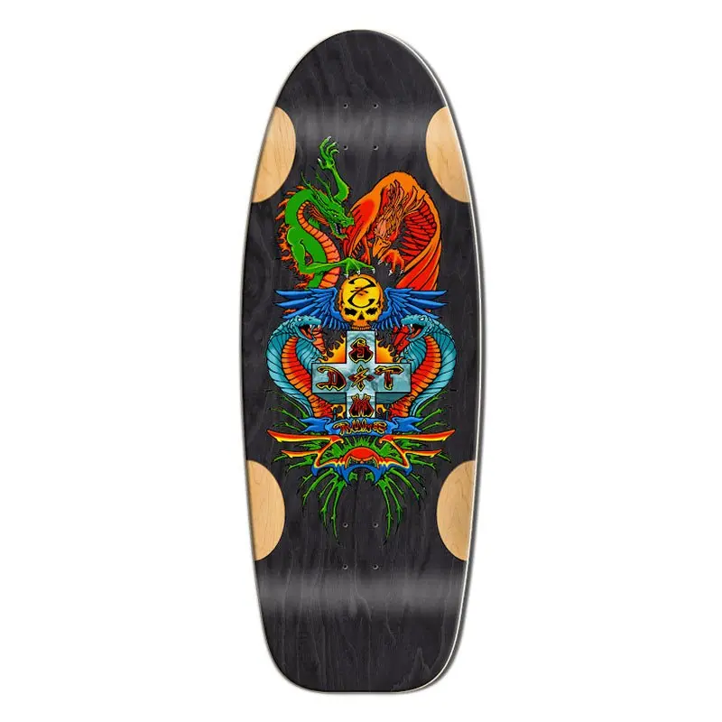 Bull Dog Designs Dragon Black Stain 33"X 11.875"X Wb 18.5" Skateboard Deck 1