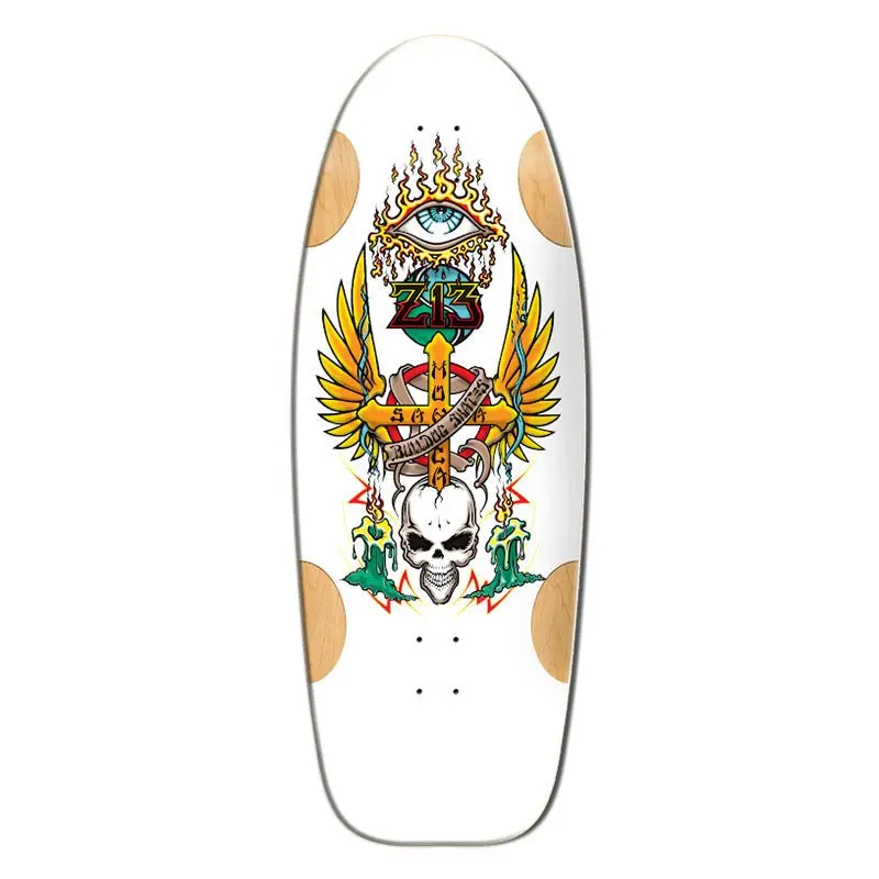Bull Dog Designs Z-13 White Formica 33"X 11.875"X Wb 18.5" Skateboard Deck 1